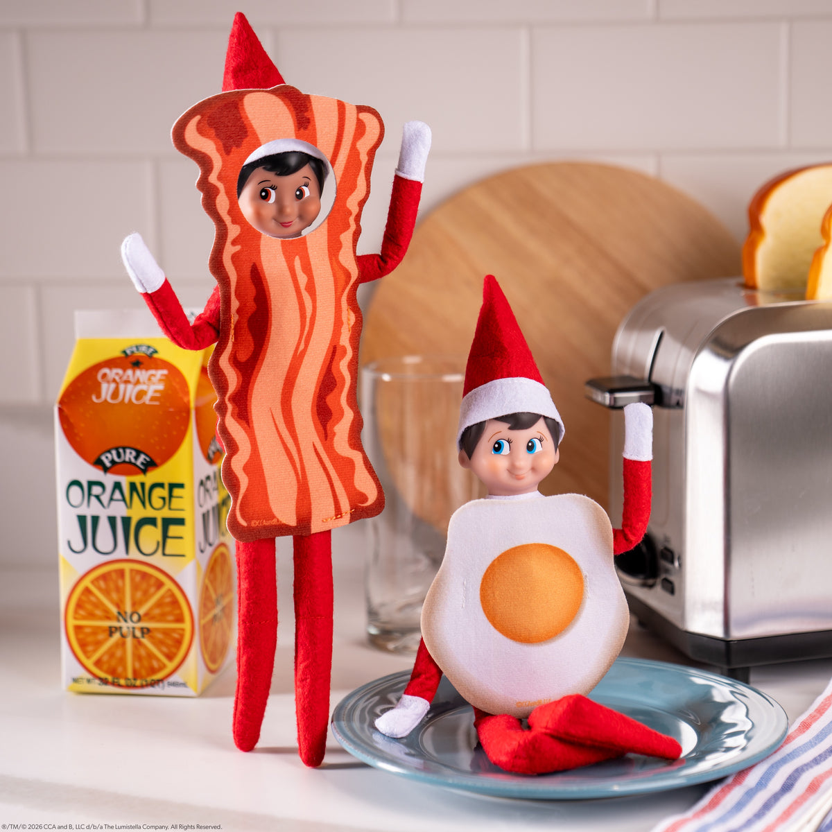 The Elf on the Shelf® Claus Couture Collection® Bestie Bundle Costume Set: Bacon & Eggs