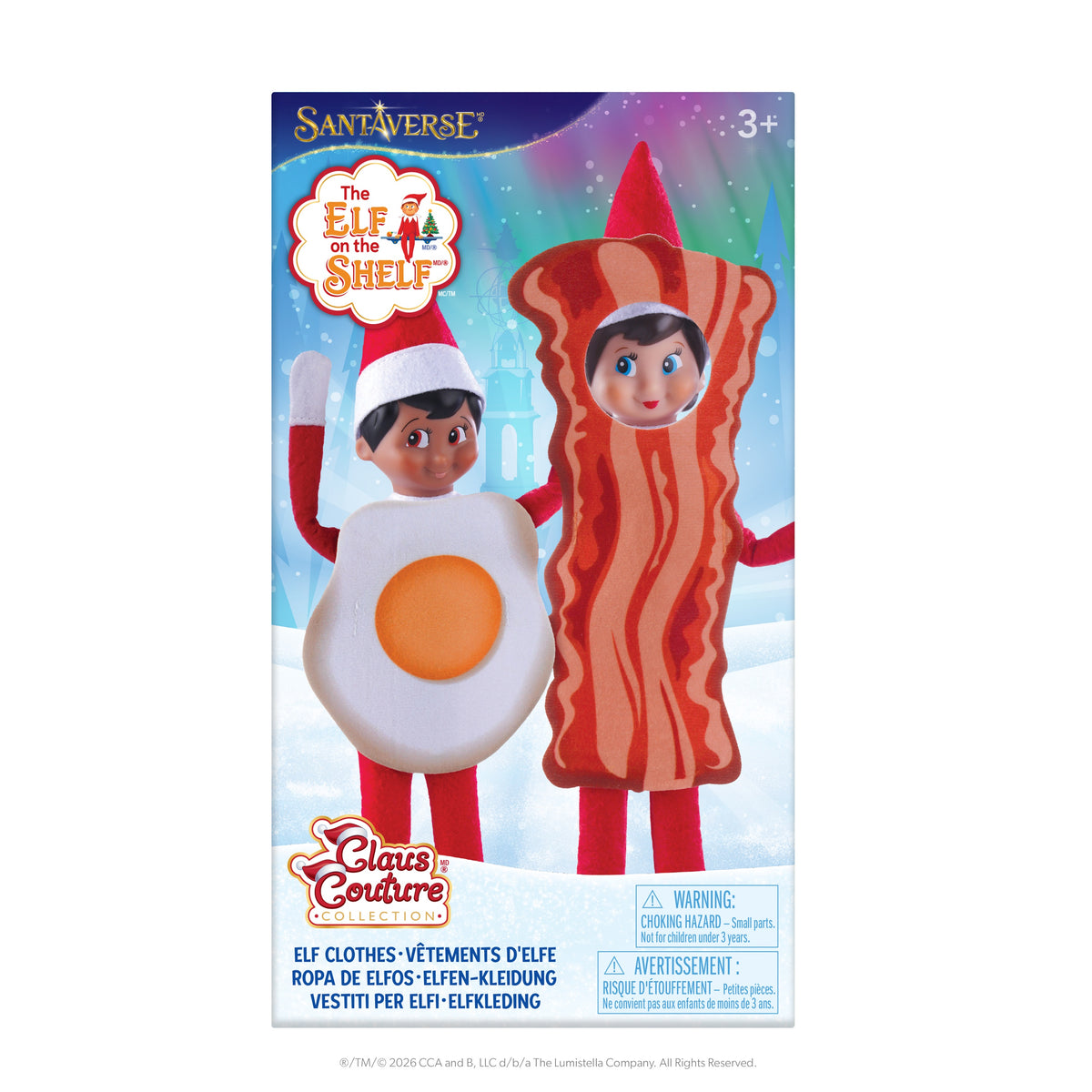 The Elf on the Shelf® Claus Couture Collection® Bestie Bundle Costume Set: Bacon & Eggs