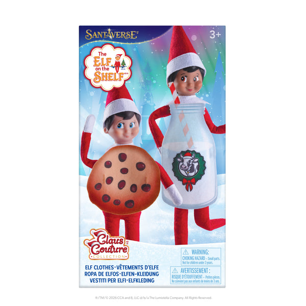 The Elf on the Shelf® Claus Couture Collection® Bestie Bundle Costume Set: Milk & Cookies