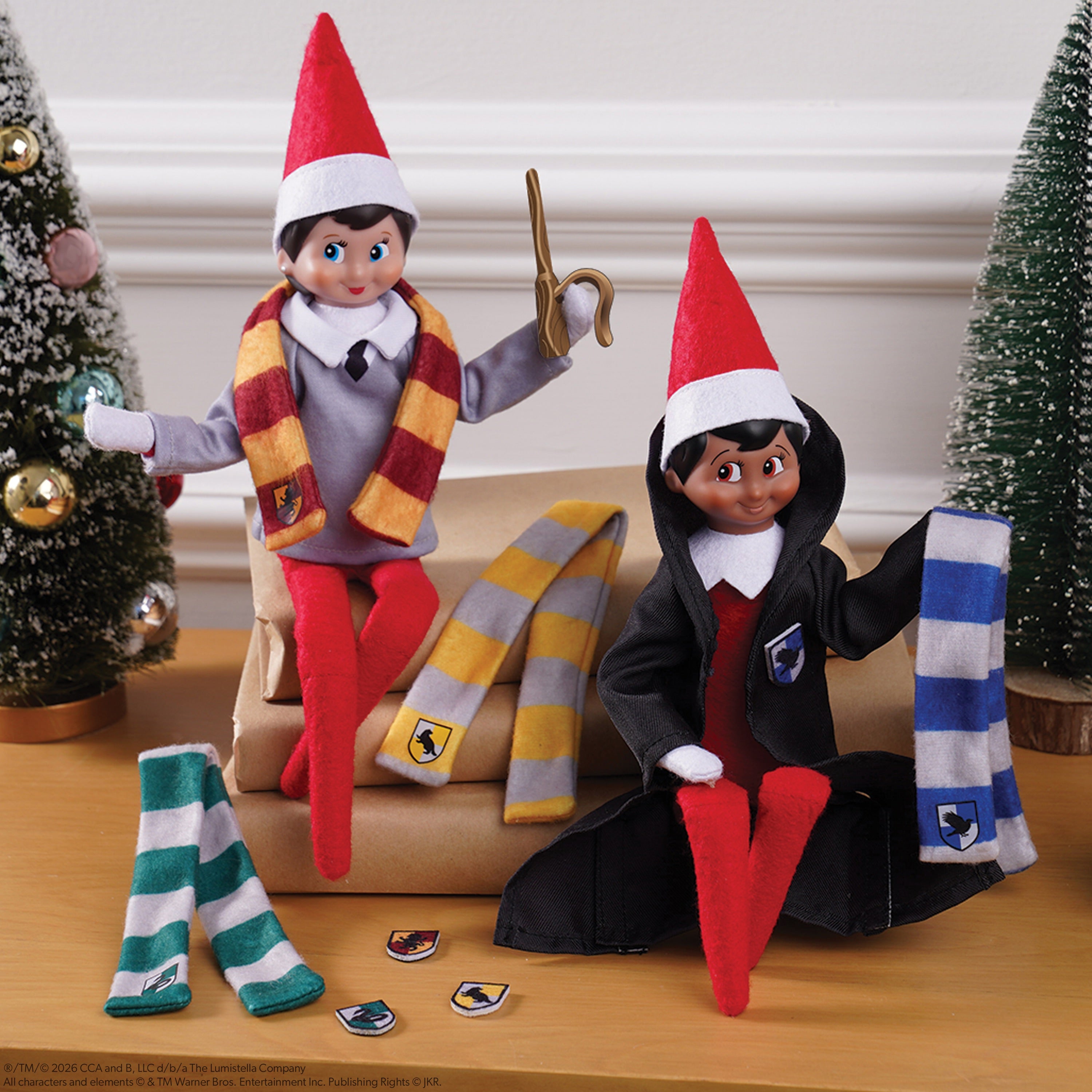 The Elf on the Shelf® Harry Potter™ Hogwarts™ House Robe Set – Scout Elf Edition