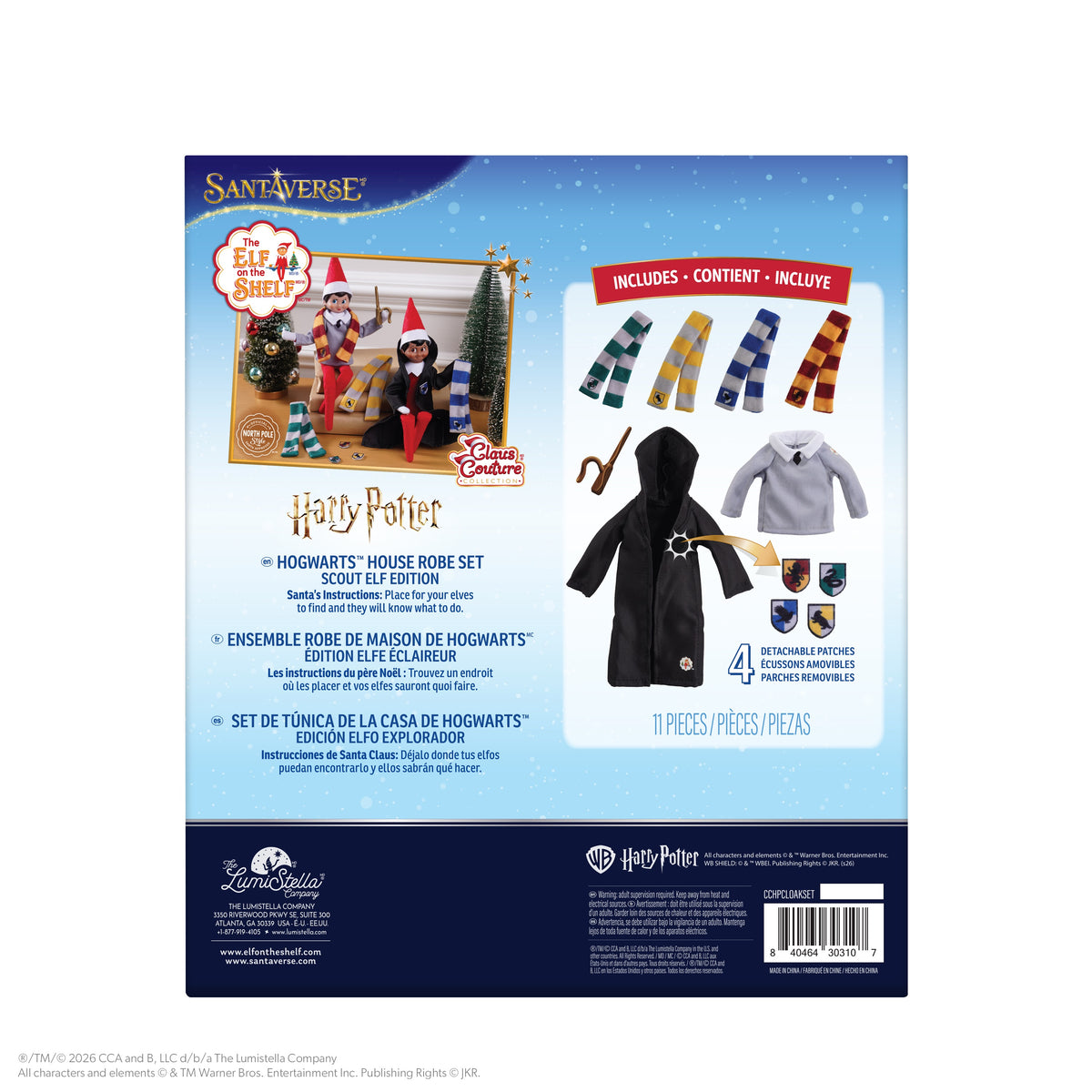 The Elf on the Shelf® Harry Potter™ Hogwarts™ House Robe Set – Scout Elf Edition