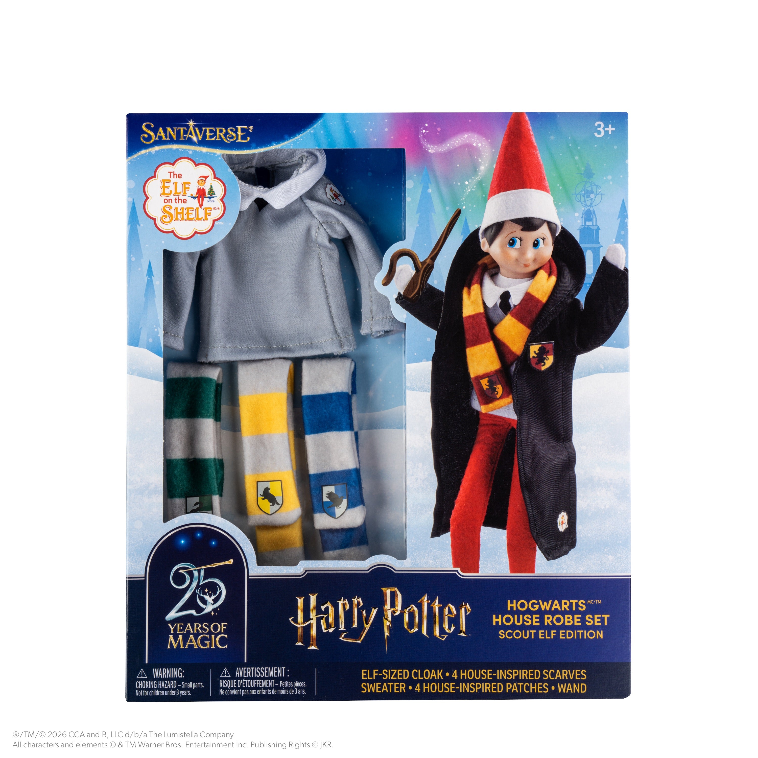 The Elf on the Shelf® Harry Potter™ Hogwarts™ House Robe Set – Scout Elf Edition