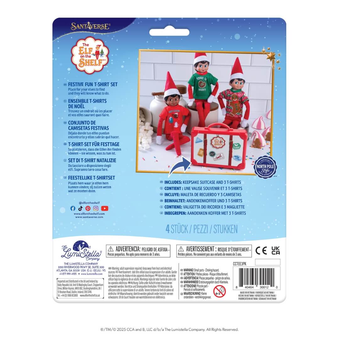 The Elf on the Shelf® Claus Couture Collection® Festive Fun T-Shirt Set