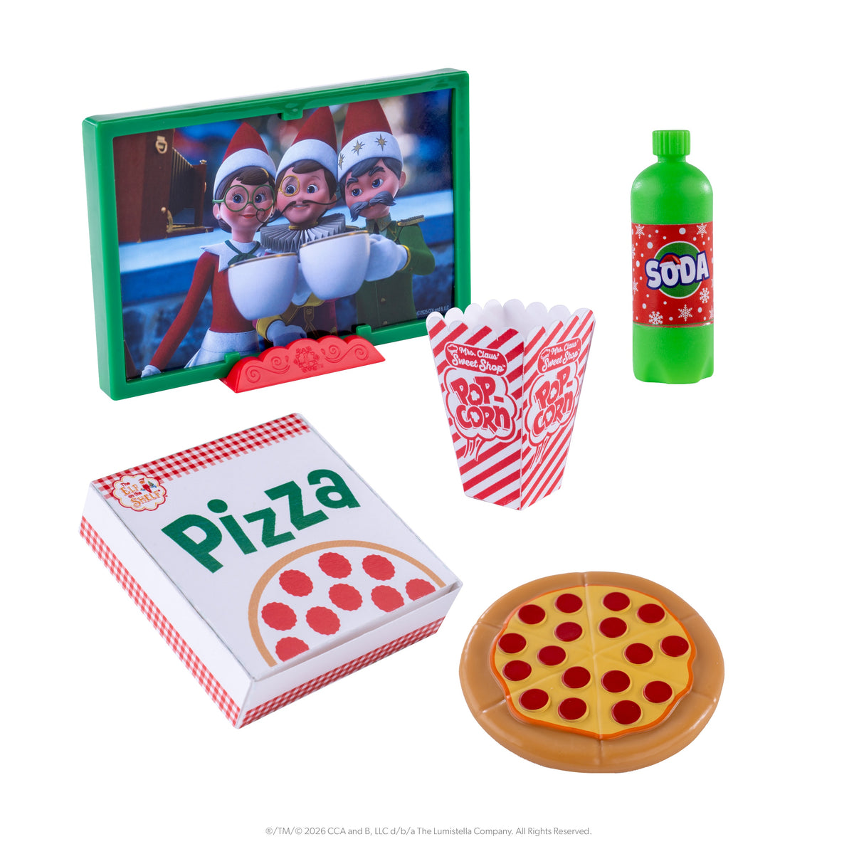 The Elf on the Shelf® - Polar Props™ - Movie Night Prop Set
