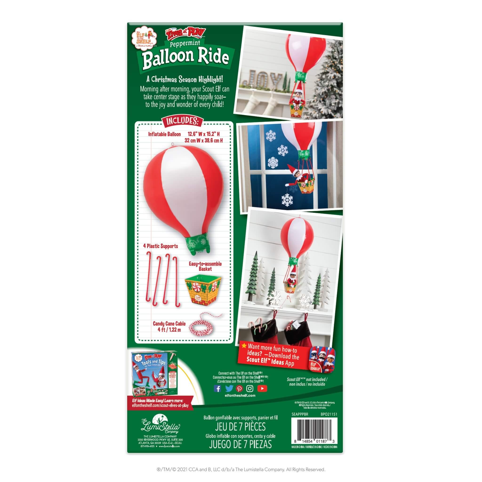 Elf On The Shelf Scout Elves At Play Peppermint Balloon Ride Accessory