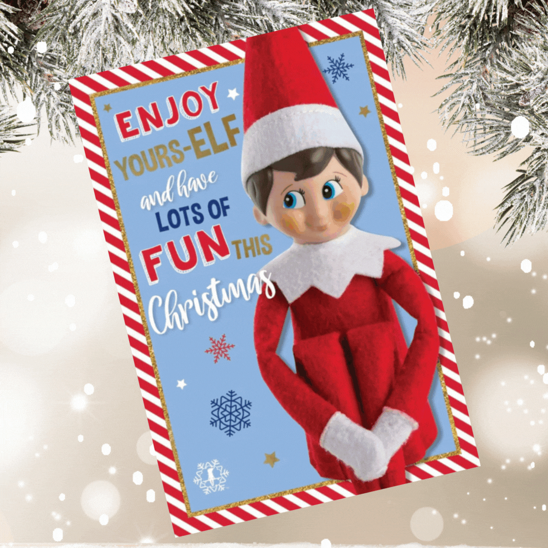 The Elf on the Shelf Enjoy Yours Elf Christmas Card The Elf on