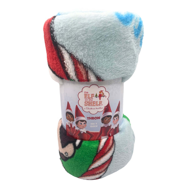 The Elf on The Shelf Team Joy Join the Fun Throw Fleece Blanket
